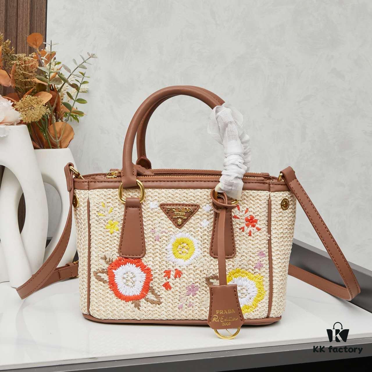 Prada Beautiful Rattan Bag with Box