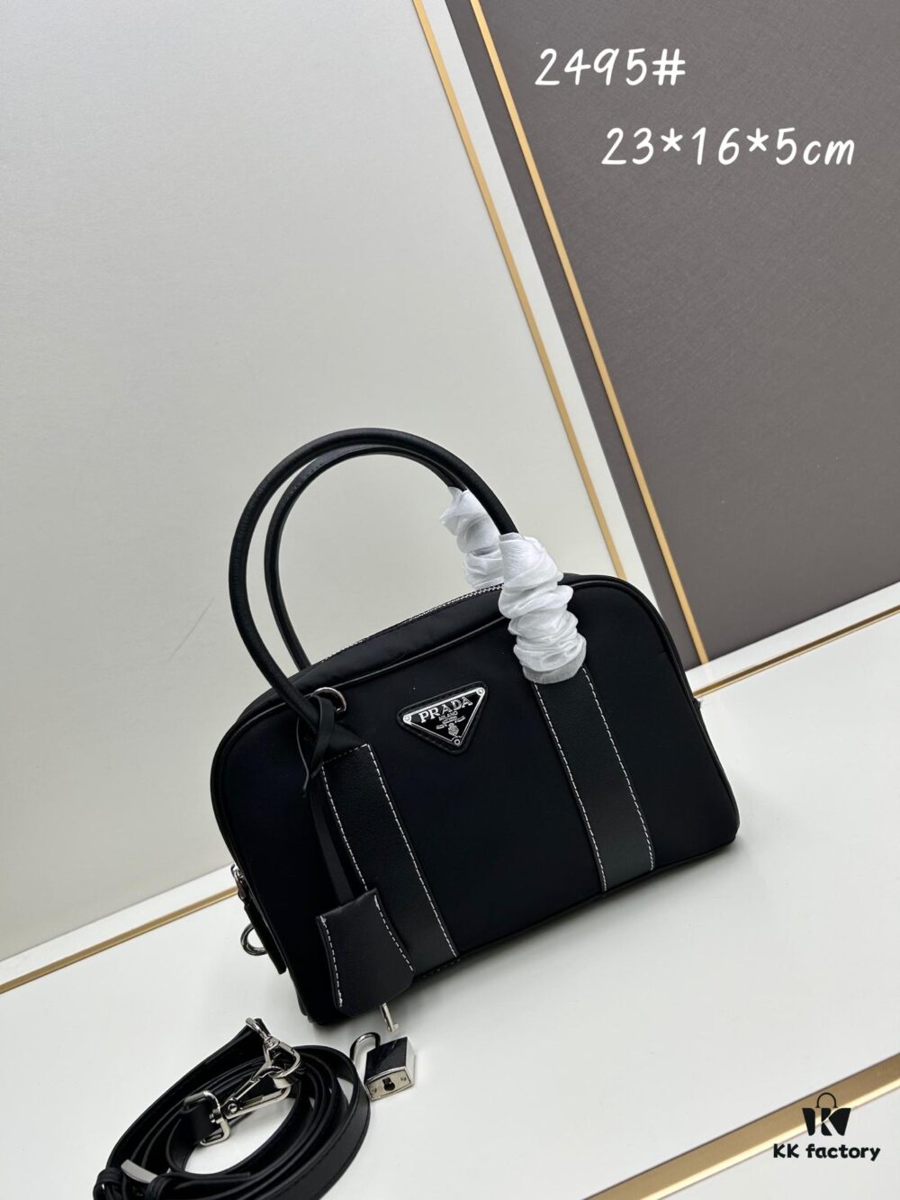 PRADA Black Vintage Boston Handbag ||| The Epitome of Elegance