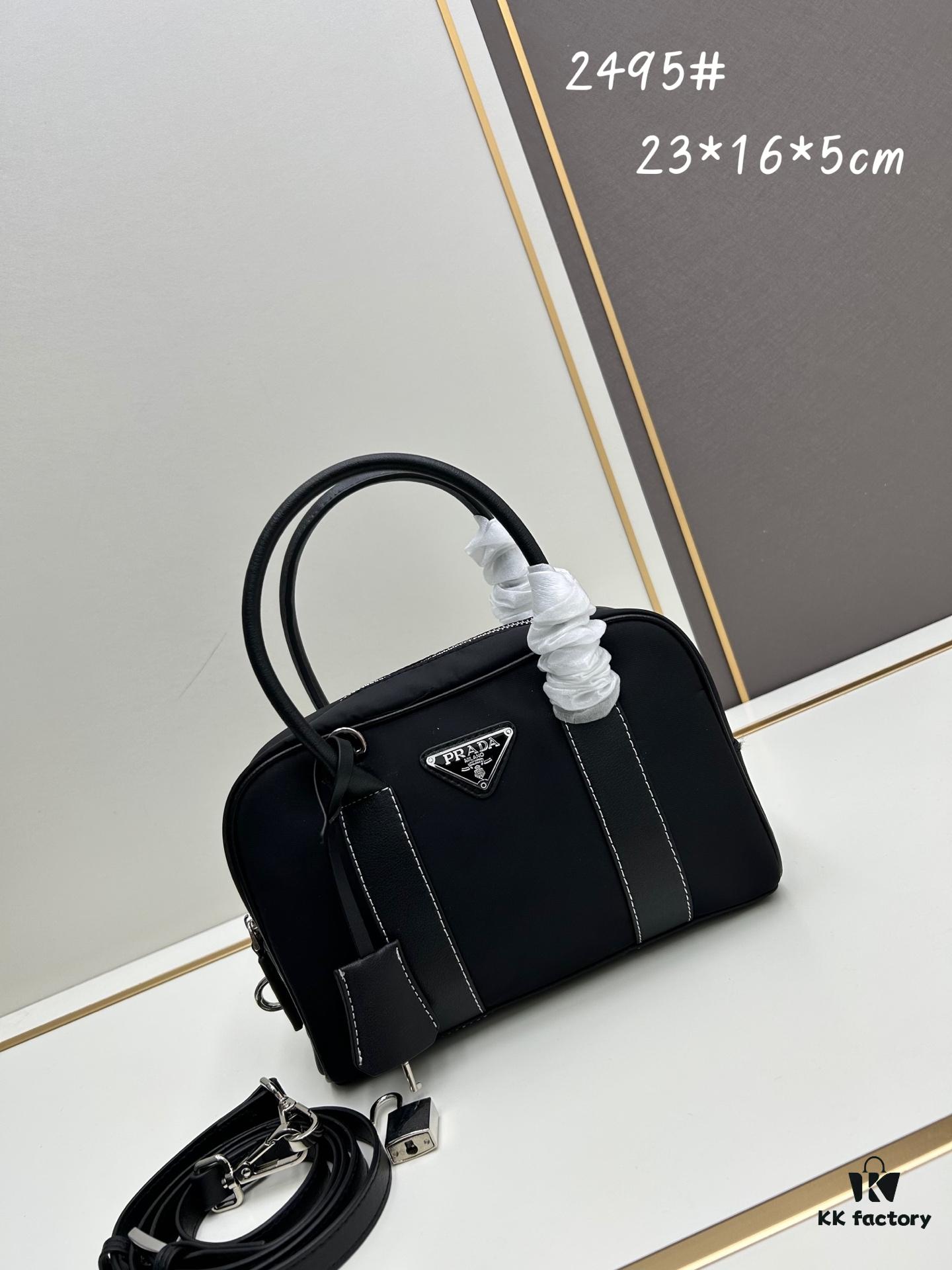 PRADA Black Vintage Boston Handbag ||| The Epitome of Elegance