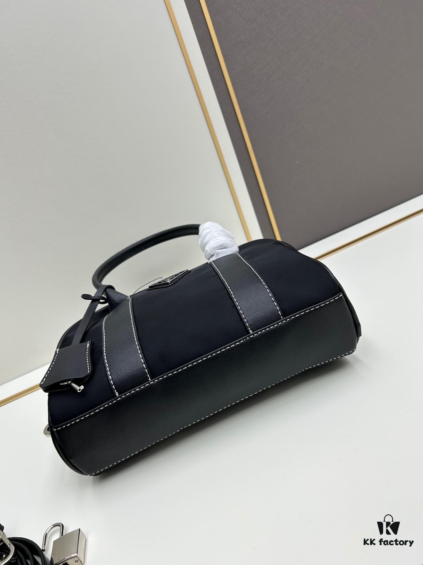 PRADA Black Vintage Boston Handbag ||| The Epitome of Elegance