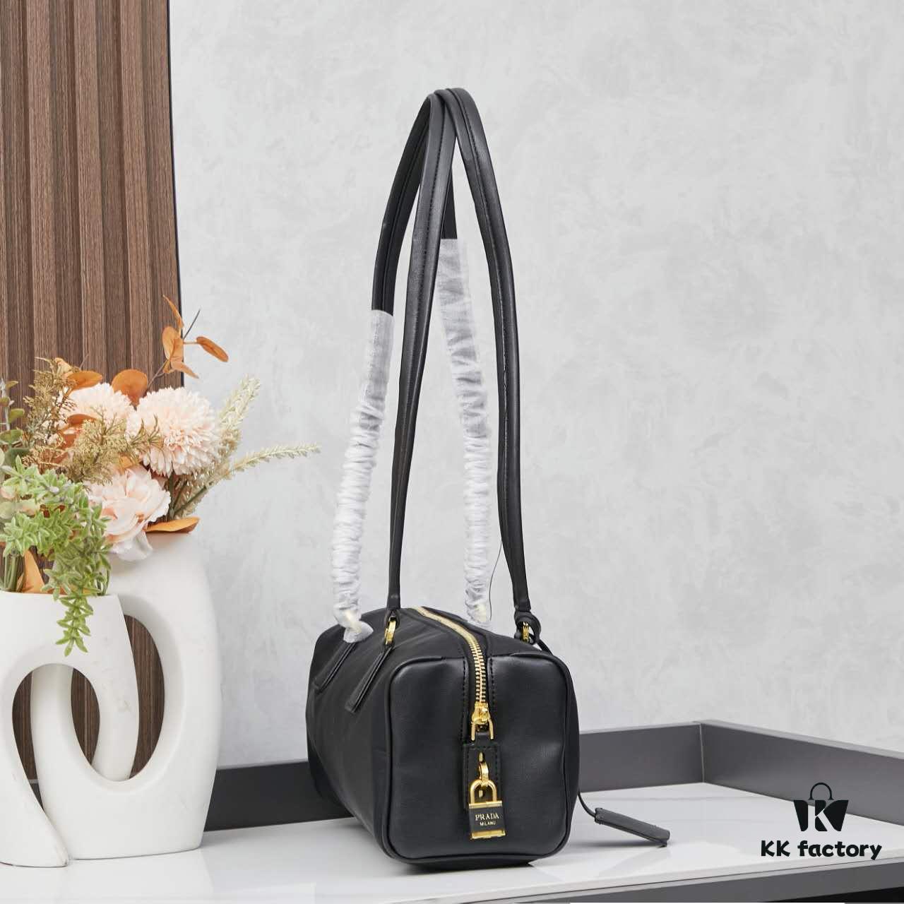 Prada Cabbage Collection Premium Set | Rose Gold Hardware Baguette Bag 🖤|||▓ PRADA Rose Gold Hardware Baguette Bag 🥖