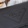 Prada Men's Crossbody Bag in Black Leather with Quilted Texture