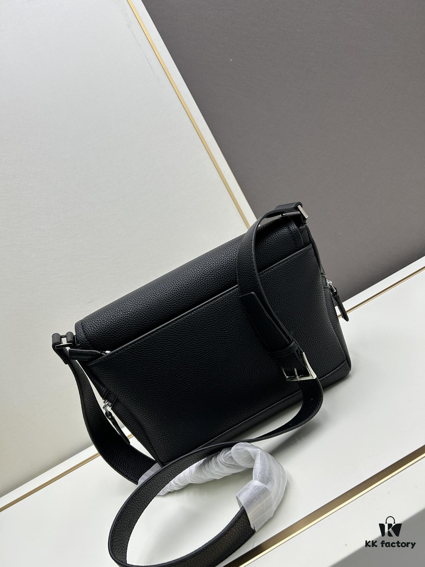 Prada Men's Crossbody Bag in Crinkled Calfskin