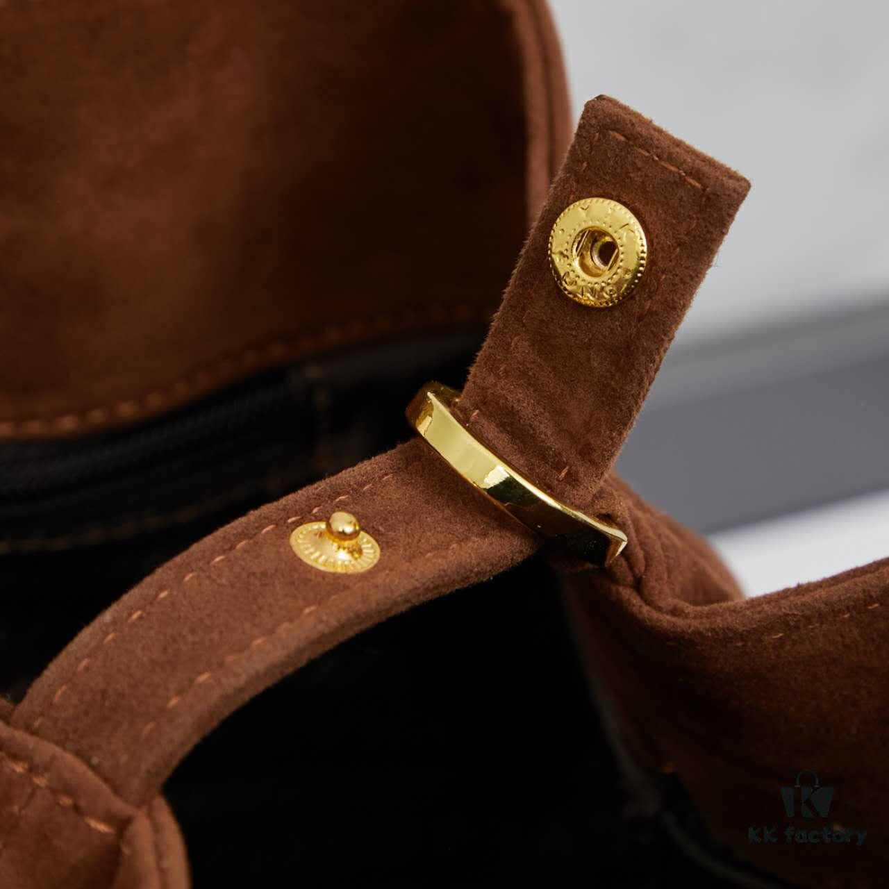 Vintage Prada Suede Crossbody Bag with Chain – A Timeless 'Baozi' Design