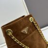 Vintage Prada Suede Crossbody Bag with Chain – A Timeless 'Baozi' Design