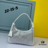 Prada 2021 New Sparkling Rhinestone Hobo Bag with Box