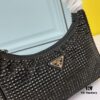 Prada 2021 New Sparkling Rhinestone Hobo Bag with Box
