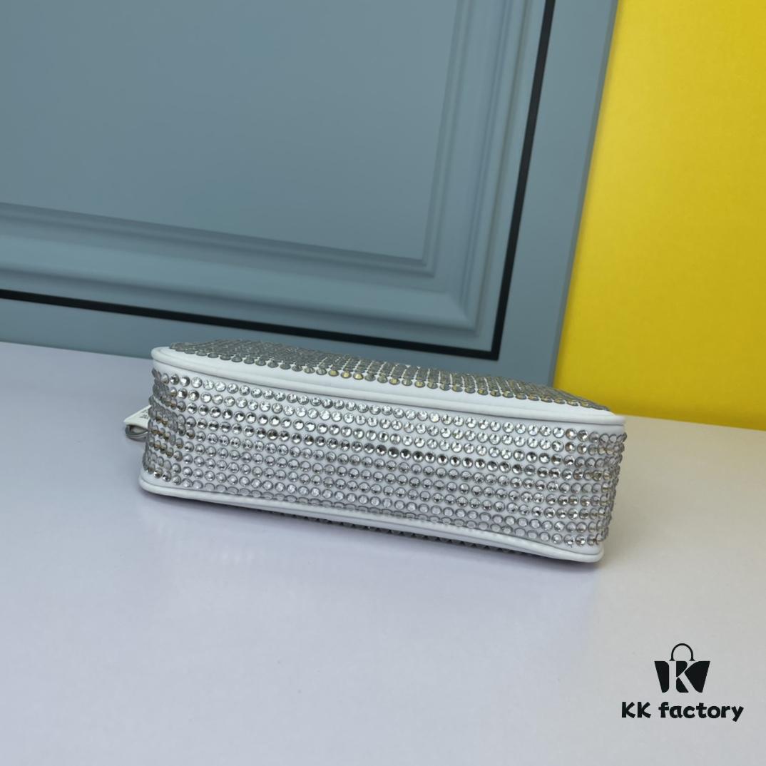 Prada 2021 New Sparkling Rhinestone Hobo Bag with Box