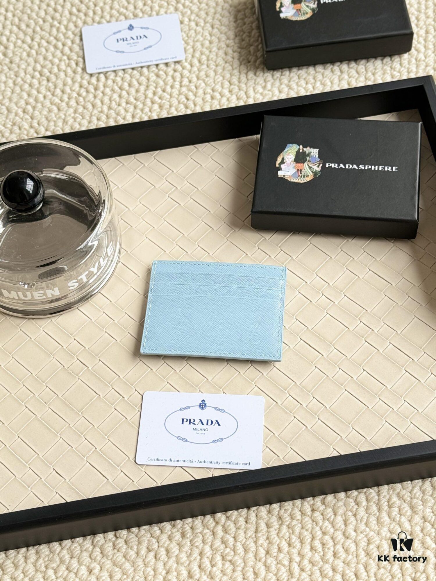 Prada Bestselling Card Holder Unisex Mini Card Case Black Model 1MC025 Triangle Logo Series Nine Colors Available