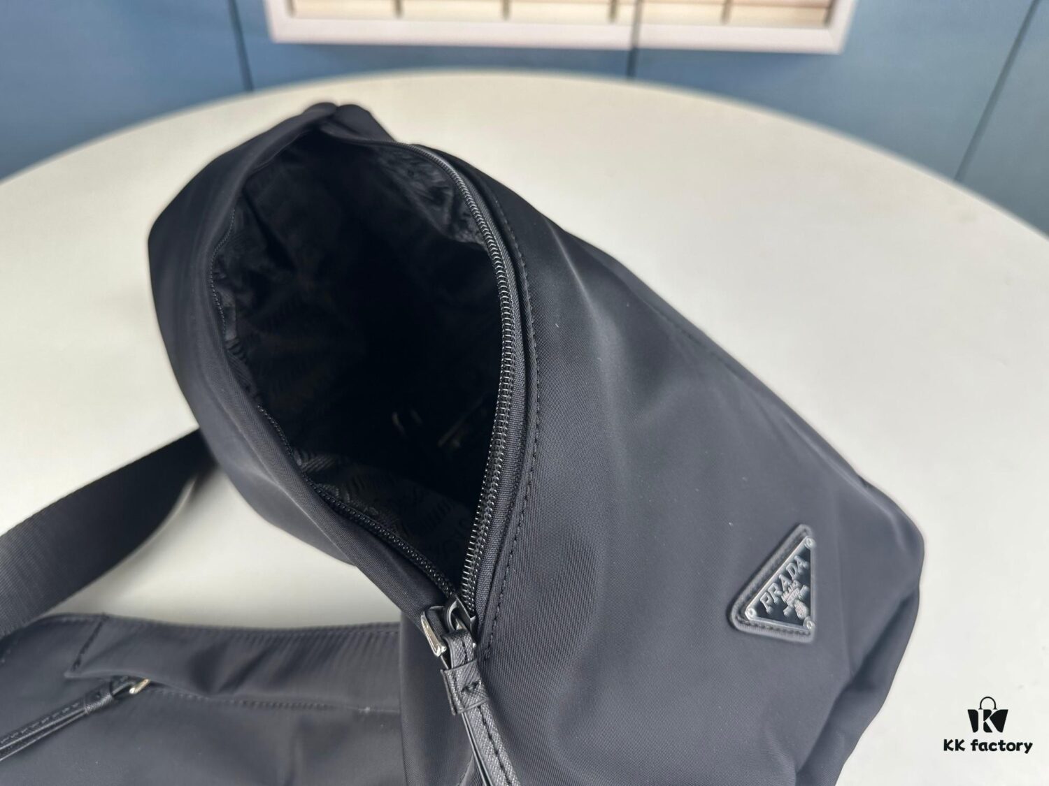PRADA! 100% Authentic! Latest Model Chest Bag, Shoulder Bag! Imported Parachute Waterproof Fabric, Genuine Lamborghini Zipper, Pure Brushed Metal Hardware, Two Front Zippered Pockets, Lined with Imported Velvet Filling for a Soft, Elastic and Flexible Feel – Absolutely Amazing!