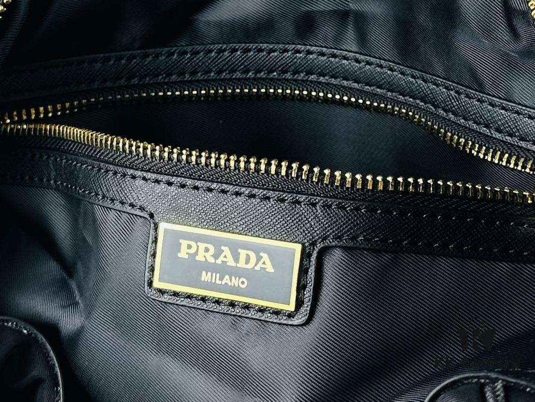 Prada Re-Edition 1978 Medium Size Recycled Nylon and Saffiano Leather Handbag with Box | Official Website Image! Store Display