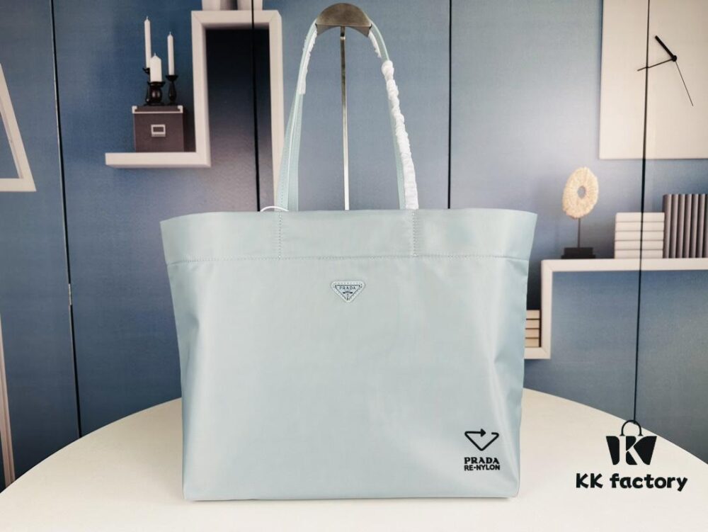 Prada Nylon Tote Bag, Black Lightweight Nylon Tote, Spacious 40L Size Fits Large Laptop