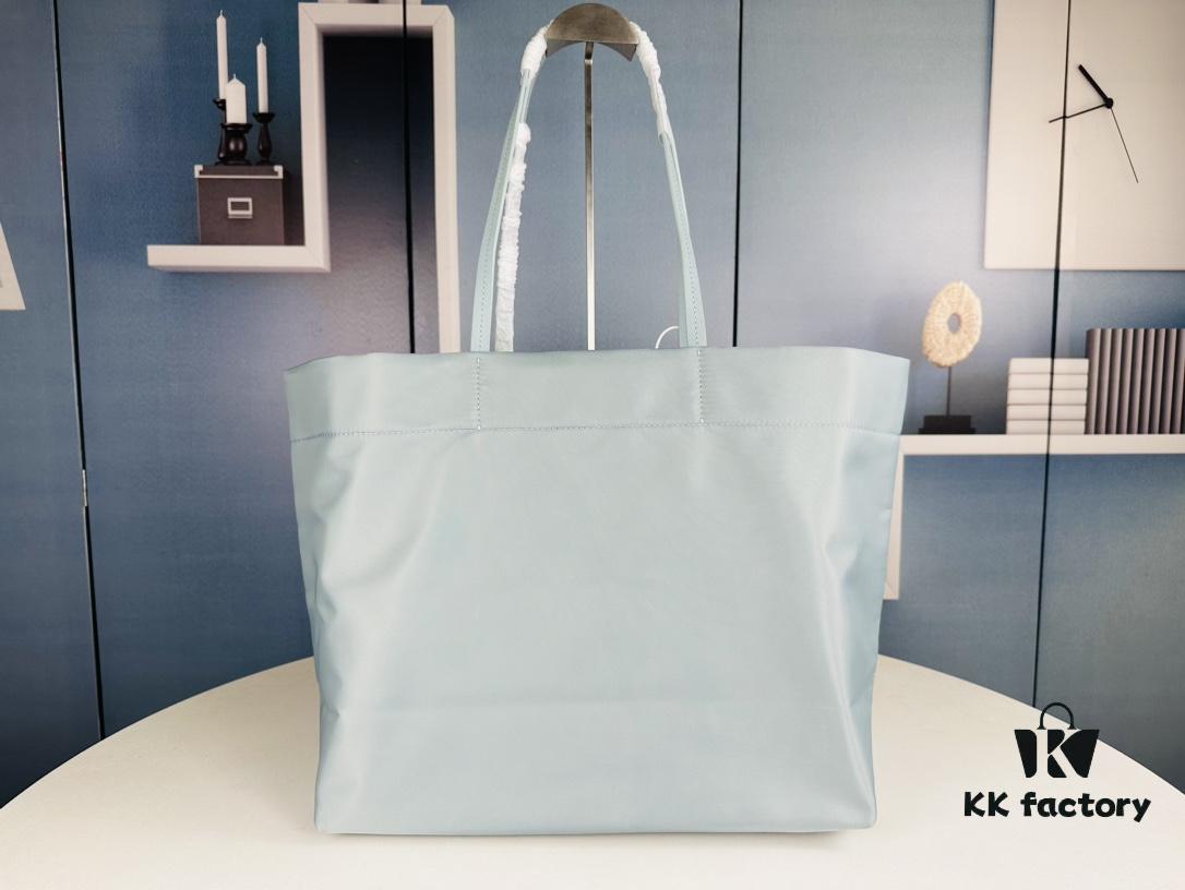 Prada Nylon Tote Bag, Black Lightweight Nylon Tote, Spacious 40L Size Fits Large Laptop