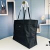 Prada Nylon Tote Bag, Black Lightweight Nylon Tote, Spacious 40L Size Fits Large Laptop