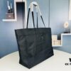 Prada Nylon Tote Bag, Black Lightweight Nylon Tote, Spacious 40L Size Fits Large Laptop