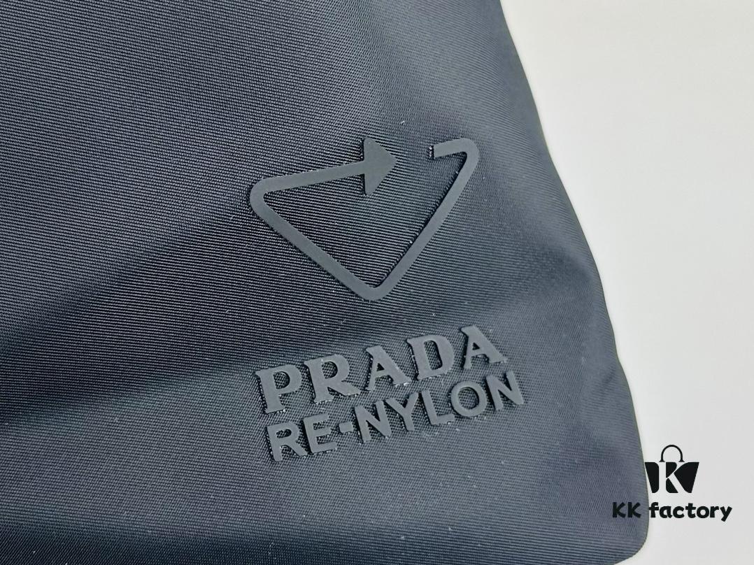 Prada Nylon Tote Bag, Black Lightweight Nylon Tote, Spacious 40L Size Fits Large Laptop