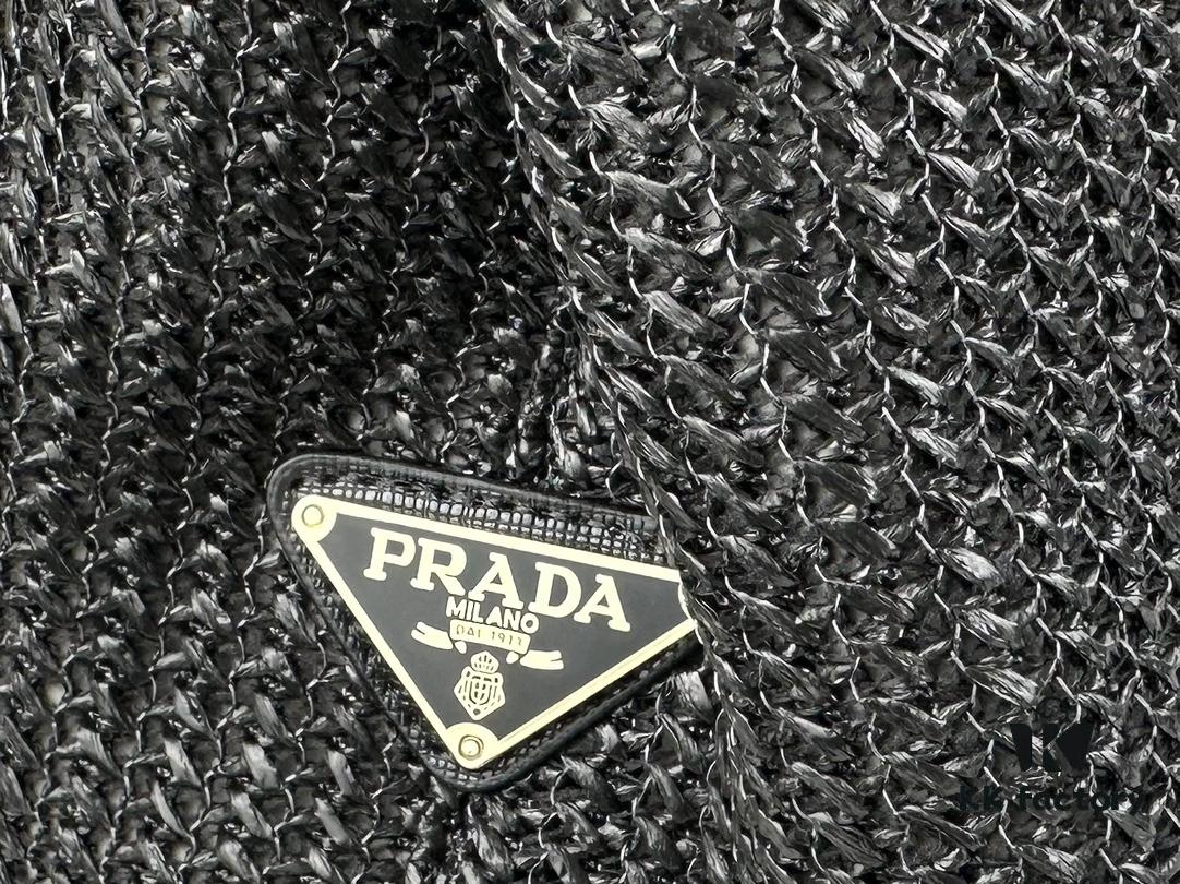 Prada Beautiful Wicker Basket Bag, Embrace the Summer with the Prada Rattan and Leather Tote