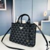 New Medium Prada Embroidered Fabric Tote Bag (with Long Strap)