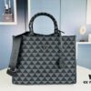 New Large Size Prada Embroidered Fabric Tote Bag (With Long Shoulder Strap)
