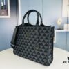 New Large Size Prada Embroidered Fabric Tote Bag (With Long Shoulder Strap)