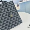 New Large Size Prada Embroidered Fabric Tote Bag (With Long Shoulder Strap)