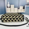 New Medium Prada Embroidered Fabric Tote Bag with Long Shoulder Strap