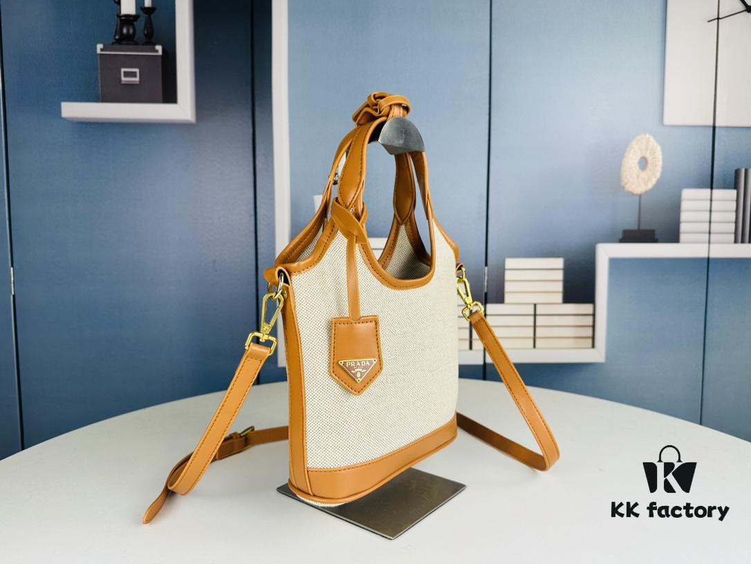 Small Size Prada New Linen Tote Bag