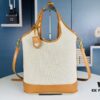 Large Size Prada New Linen Blend Tote Bag