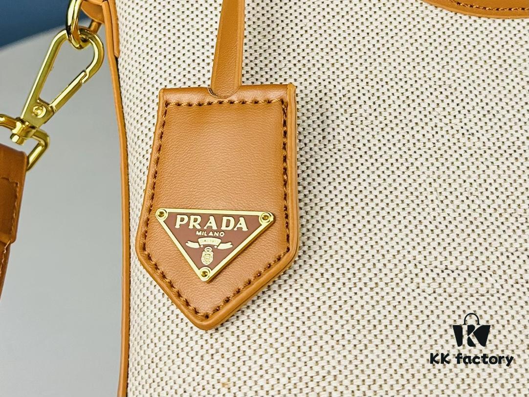 Small Size Prada New Linen Tote Bag