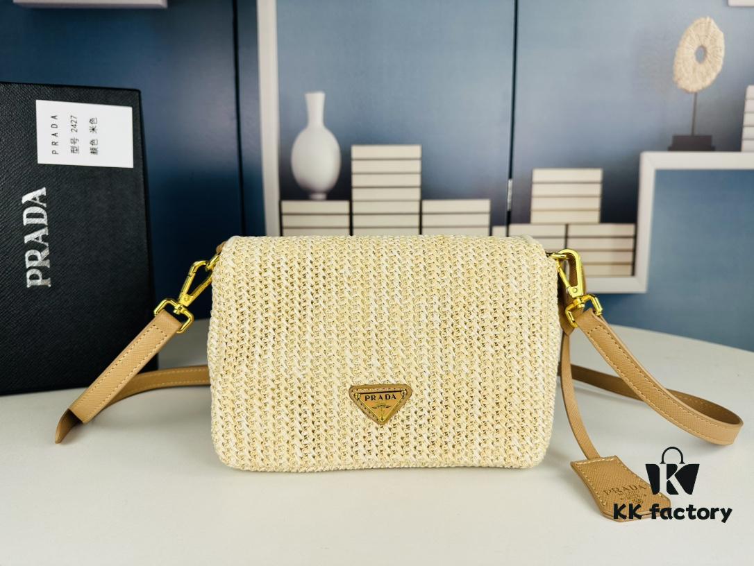 Raffia Woven Camera Bag, Model No. 2385, Box Size 20x12x8