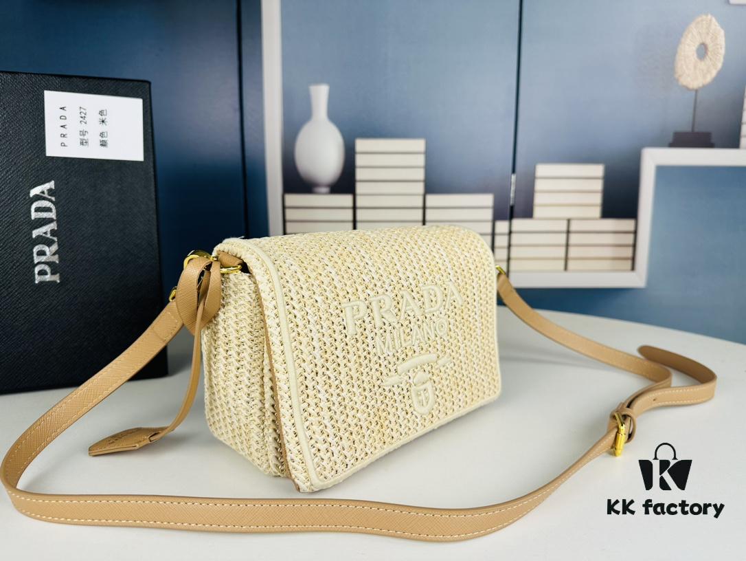 Raffia Woven Camera Bag, Model No. 2385, Box Size 20x12x8