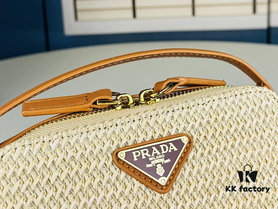 PRADA Woven Style Beautiful Bag with Box, Size 19x12x6, Model No. 2427