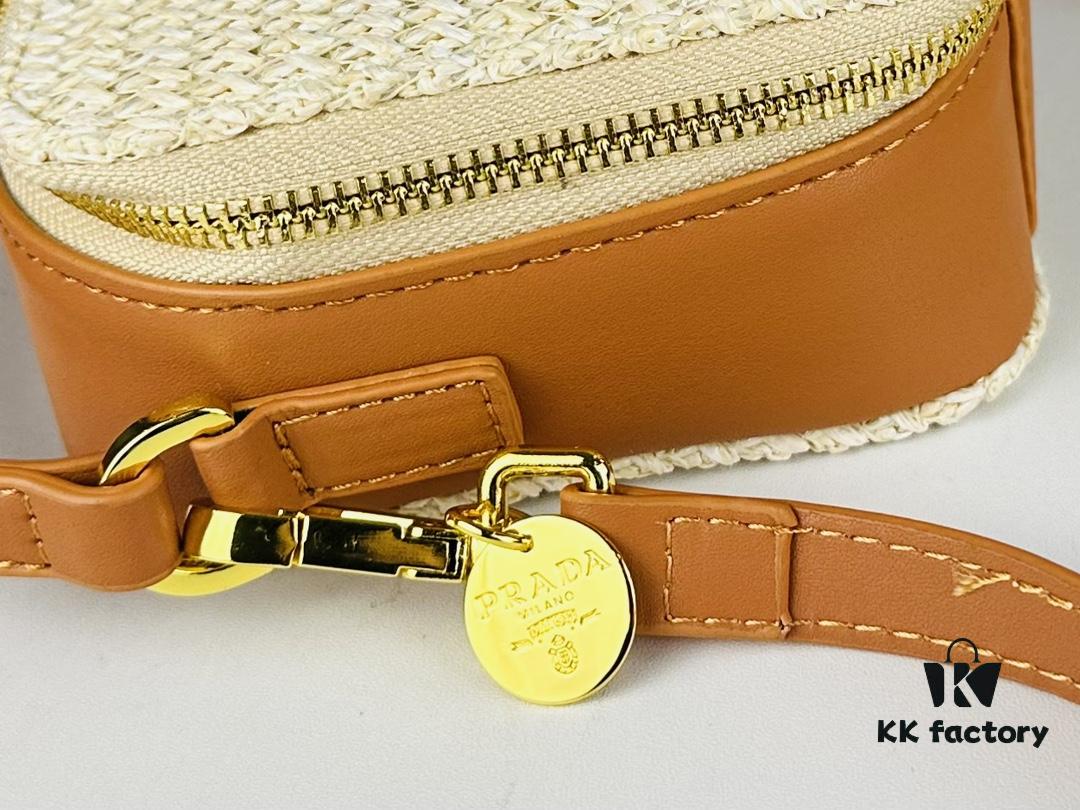 PRADA Woven Style Beautiful Bag with Box, Size 19x12x6, Model No. 2427