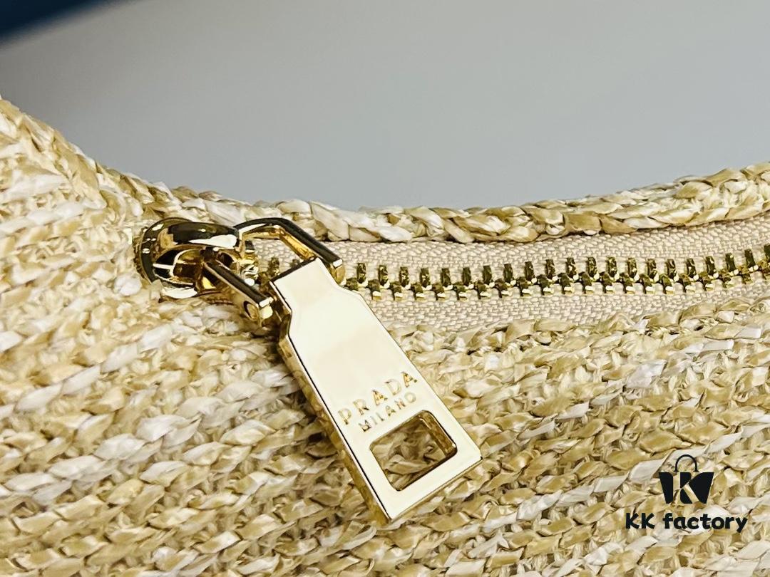 Small Size Prada Hobo Combo Raffia Woven Limited Edition Three-in-One Beach Bag with Box