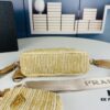 Small Size Prada Hobo Combo Raffia Woven Limited Edition Three-in-One Beach Bag with Box