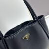 Prada Mini Tote with Box, 2024 New Arrival, Known as the 'Little Vegetable Basket', Made of Calf Leather with Triangle Logo, Exceptionally Minimalist and Versatile