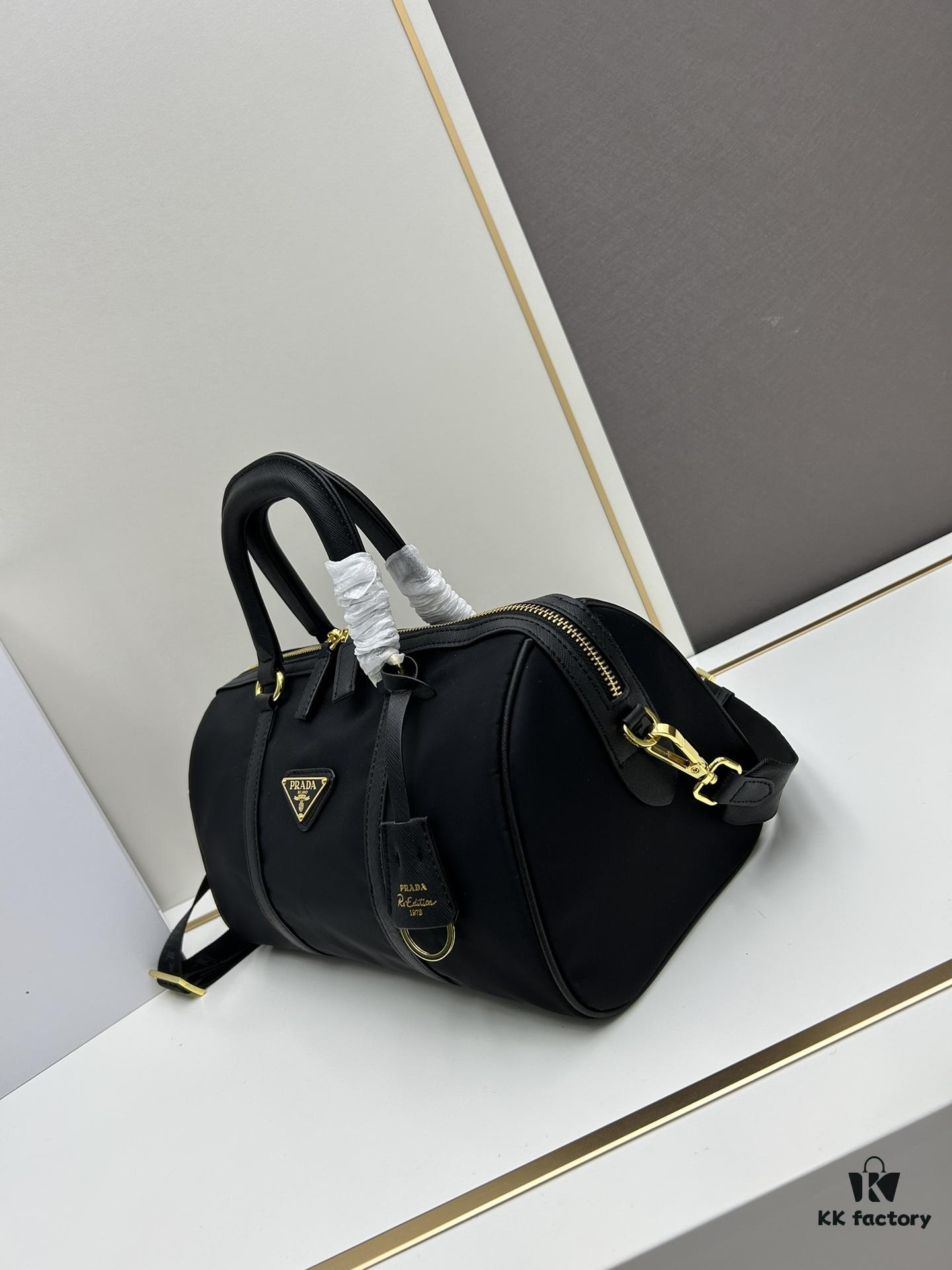 Prada Re-Edition 1978 Medium Size Recycled Nylon and Saffiano Leather Handbag with Box ||| Official Website Image! Store Display
