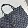 New Large Size Prada Embroidered Fabric Tote Bag (with Long Strap)