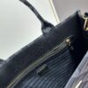 New Large Size Prada Embroidered Fabric Tote Bag (with Long Strap)