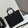 New Medium Prada Embroidered Fabric Tote Bag (with Long Shoulder Strap)