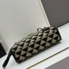 New Medium Prada Embroidered Fabric Tote Bag with Long Shoulder Strap