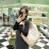 Large Size Prada New Linen Blend Tote Bag