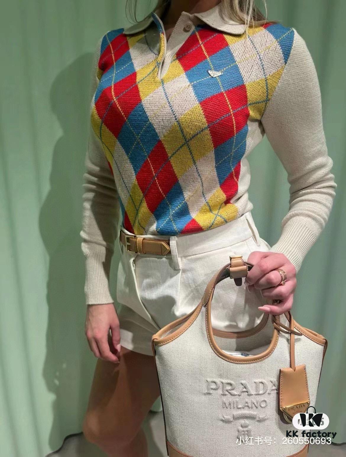 Large Size Prada New Linen Blend Tote Bag