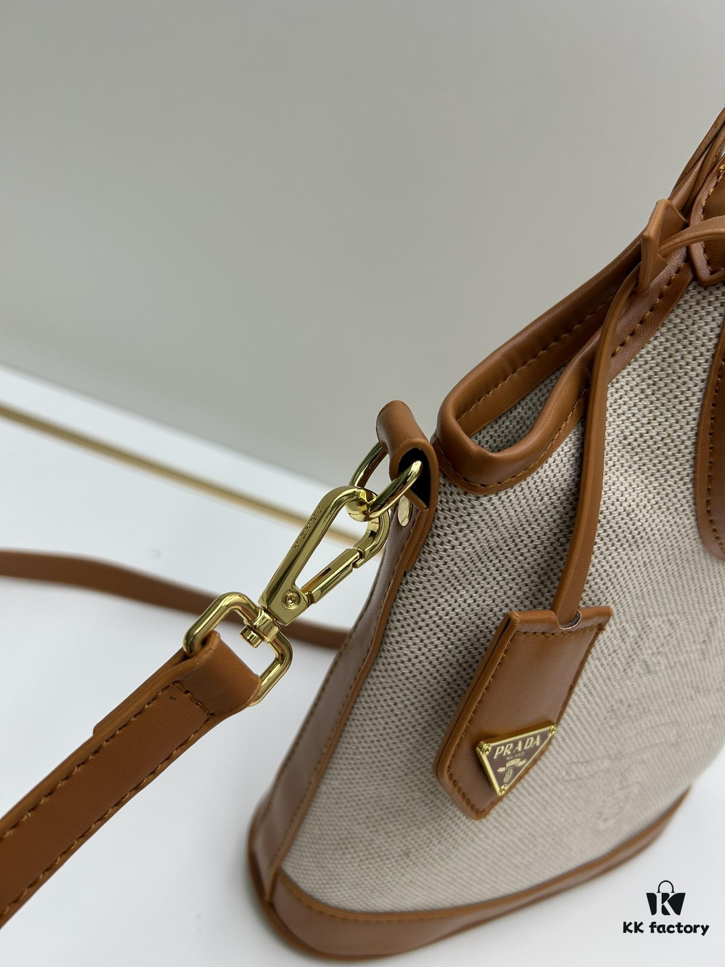 Small Prada New Linen Tote Bag