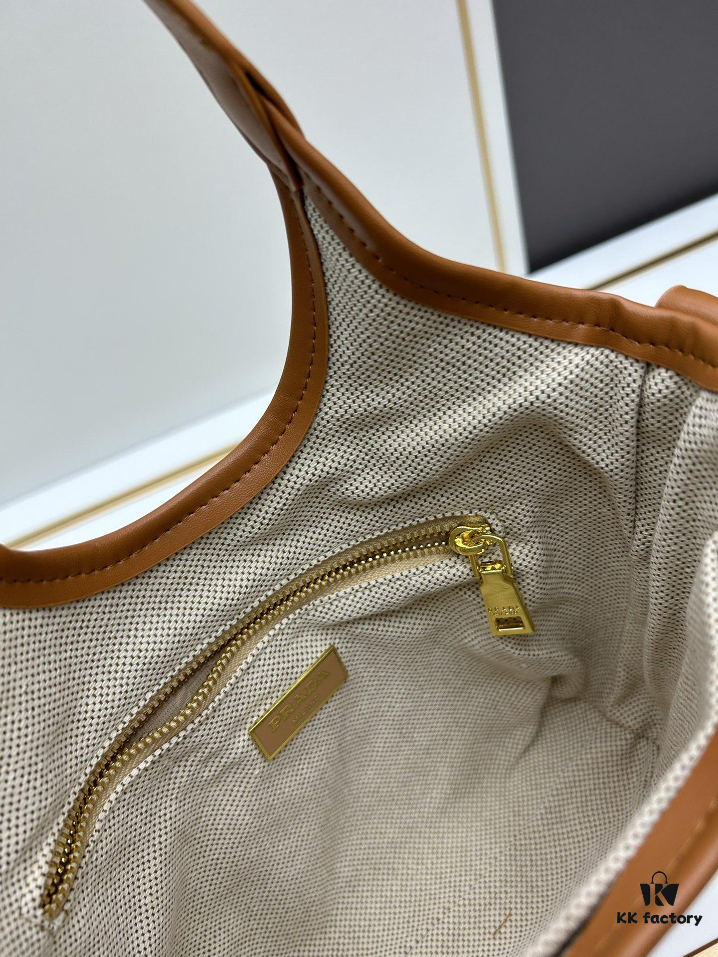 Small Prada New Linen Tote Bag