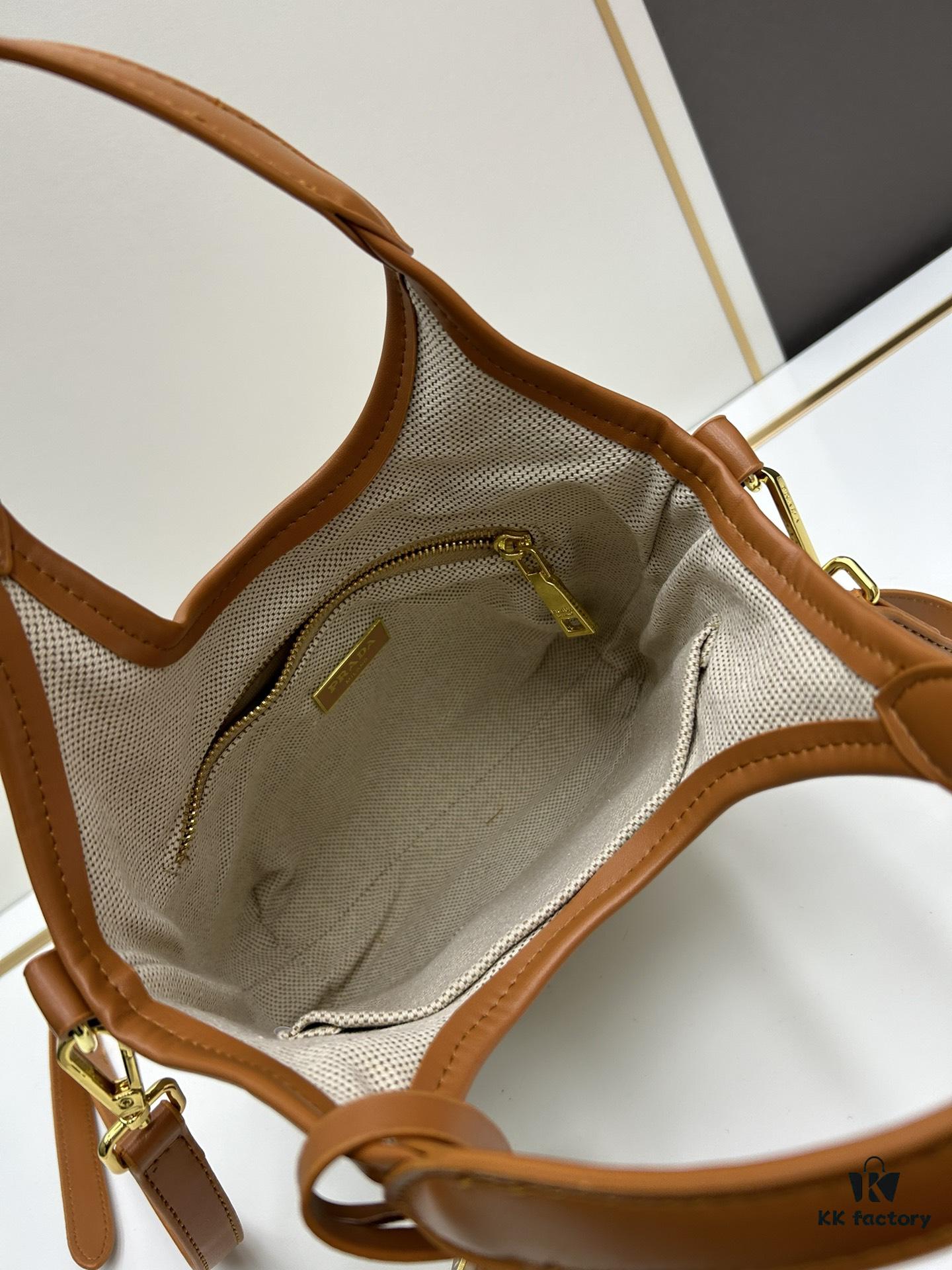 Small Prada New Linen Tote Bag
