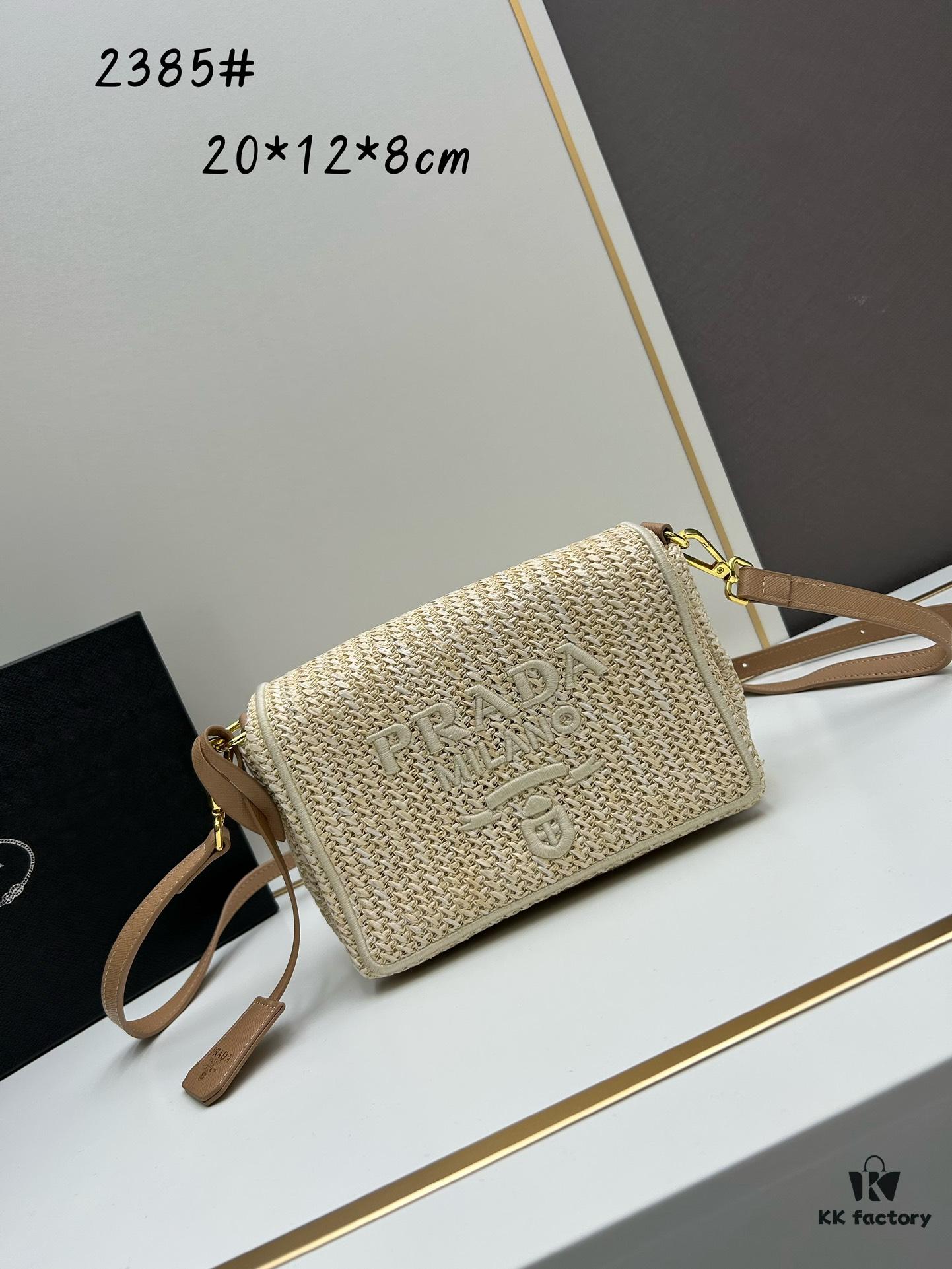 Raffia Woven Camera Bag, Model No. 2385, Box Size 20x12x8