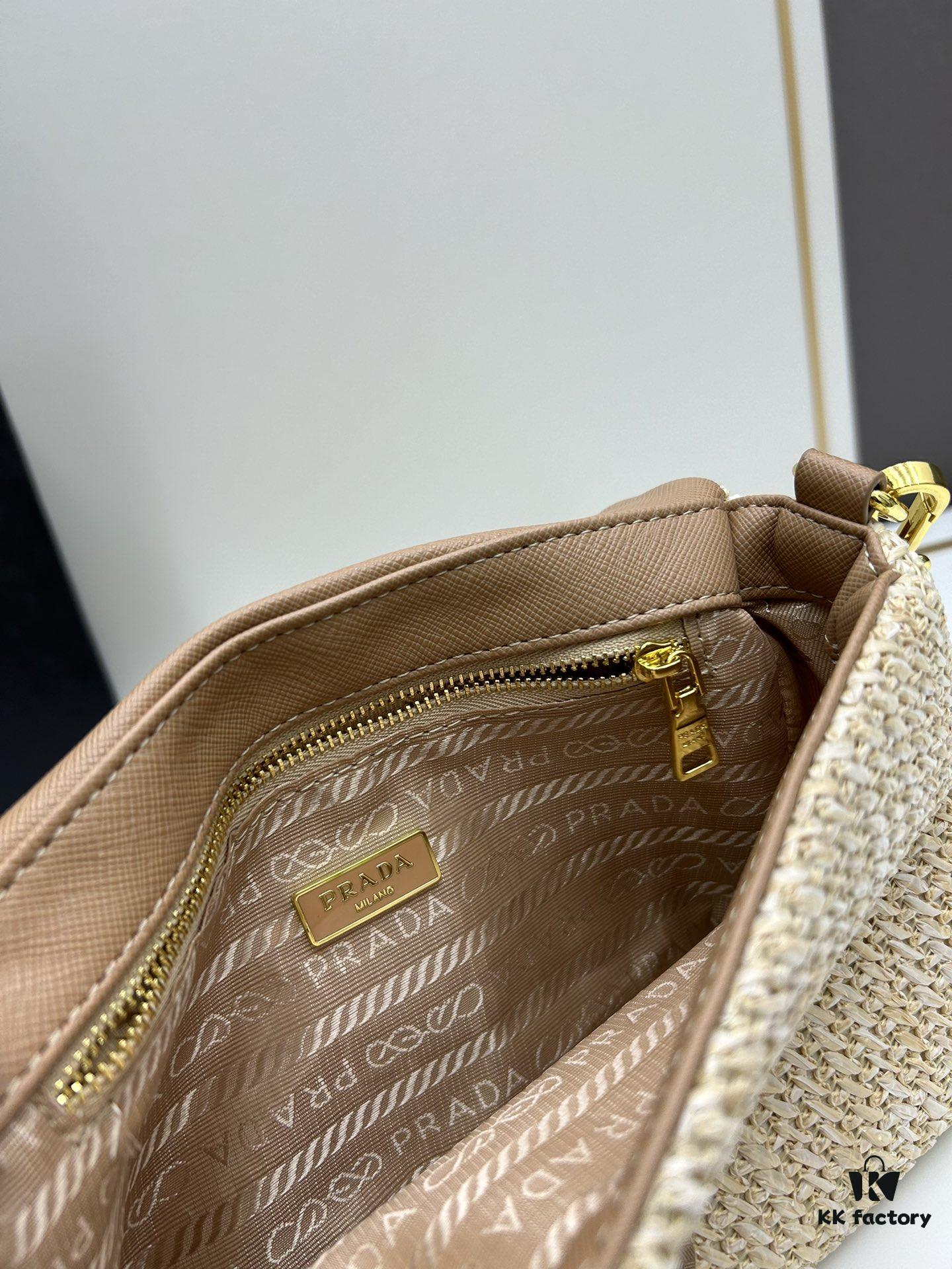 Raffia Woven Camera Bag, Model No. 2385, Box Size 20x12x8