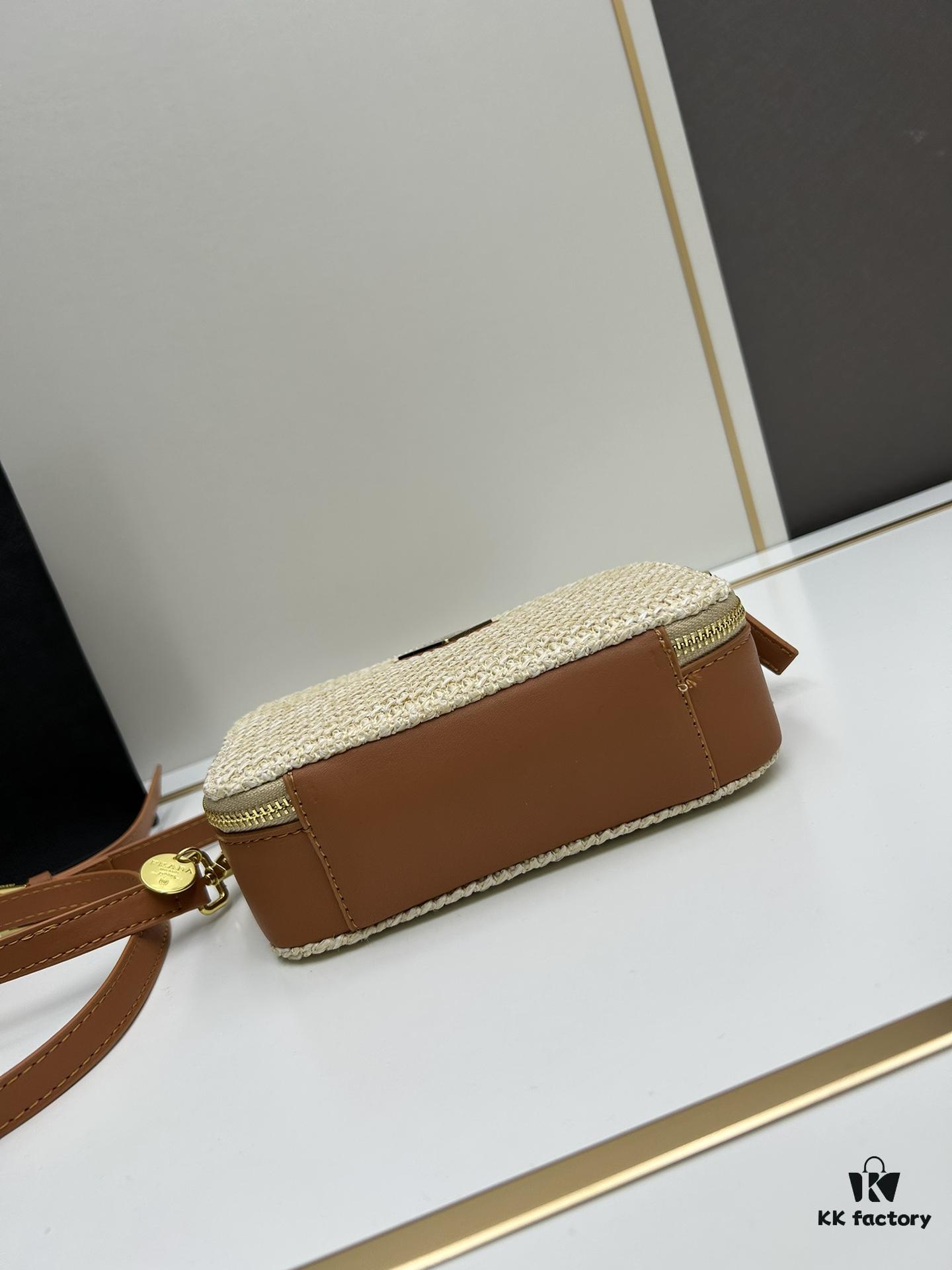 PRADA Woven Style Beautiful Bag with Box, Size 19x12x6, Model No. 2427