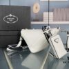 Prada 21K Tri-Fold Cross Texture Triangle Bag with Box